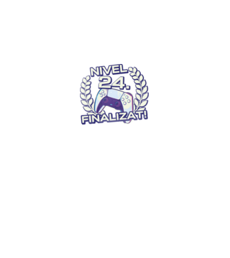 Nivel 24 finalizat! model negru pe tricou