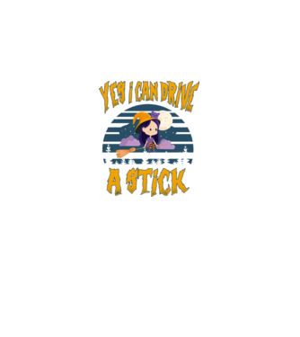 Yes, i can drive a stick model negru pe tricou