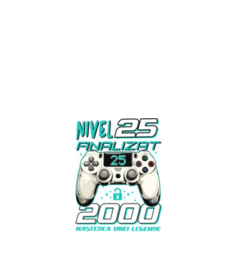 Nivel finalizat 25 2000 model negru pe tricou