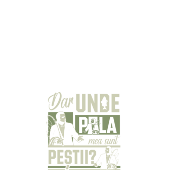 Dar unde p la mea sunt peștii model alb pe tricou