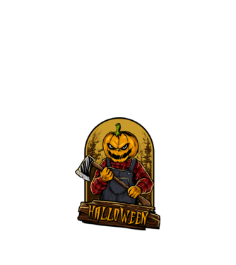 Scary halloween model negru pe tricou