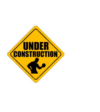 Under Construction model negru pe tricou
