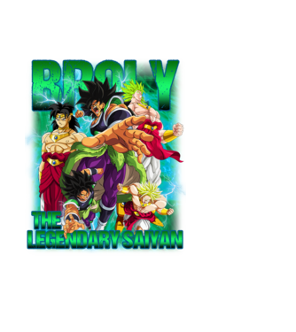 broly dragonball model negru pe tricou