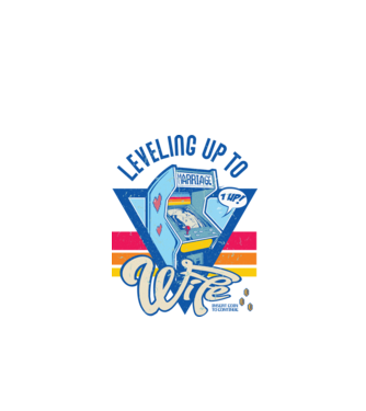 Retro gamer engaged level up to wife model verde de măr pe tricou