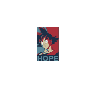goku hope dragonball model albastru jeanși pe tricou