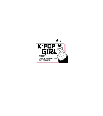 K-POP FANGIRL model alb pe tricou