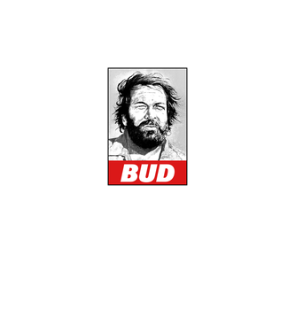 Bud Spencer halftone model gri pe tricou