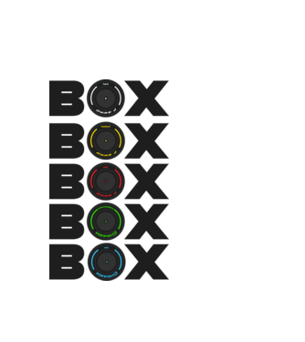 Forma1 box model alb pe tricou