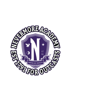  Nevermore academy model negru pe tricou