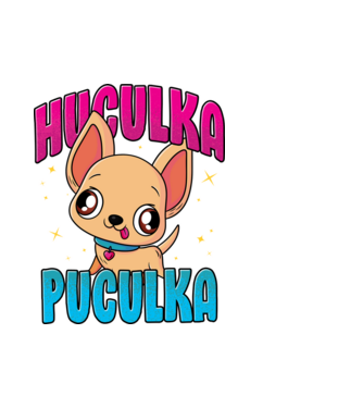Huculka Puculka chivava model alb pe tricou