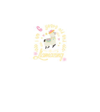Birthday Llamazing 6 years old model negru pe tricou