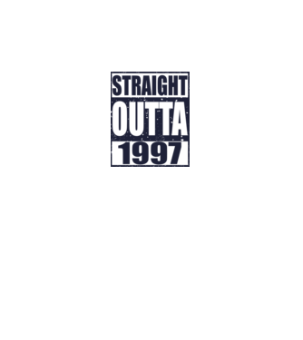 Straight Outta - 1997 model roșu pe tricou