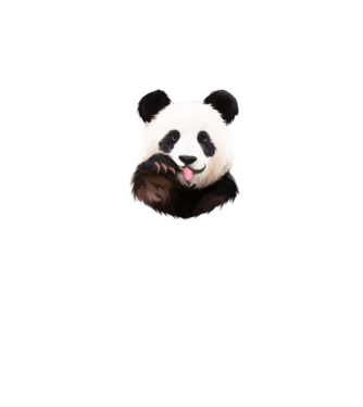 Panda face model roz pe tricou