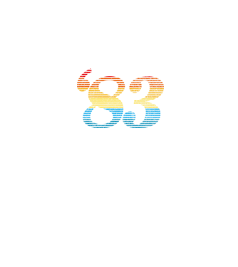 Retro Birthday 1983 model negru pe tricou