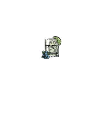 Let the fun be gin model albastru jeanși pe tricou