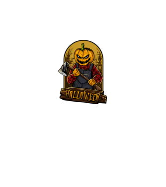 Scary halloween model negru pe tricou