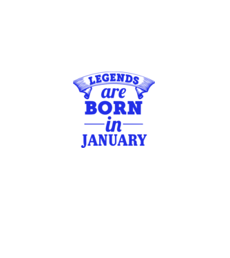 Legends are born in January model alb pe tricou