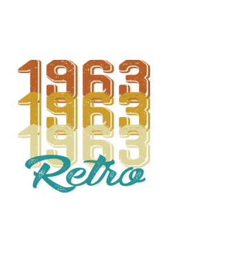Retro 1963 model negru pe tricou