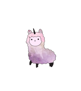 Llamacorn cutie model alb pe tricou