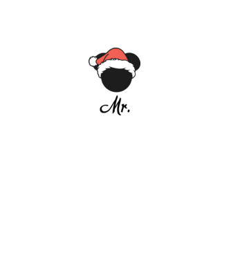 mr christmas model alb pe tricou