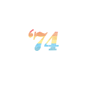 Retro Birthday 1974 model alb pe tricou
