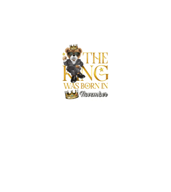 The king was born int NOVEMBER model negru pe tricou
