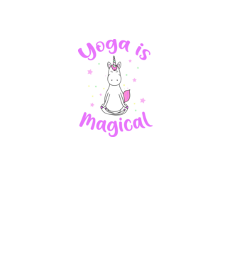 yoga is magical model negru pe tricou