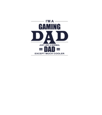 Gaming dad model alb pe tricou