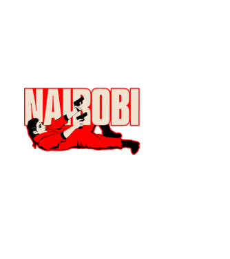 nairobi la casa de papel model alb pe tricou