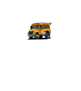 Autobuze model alb pe tricou