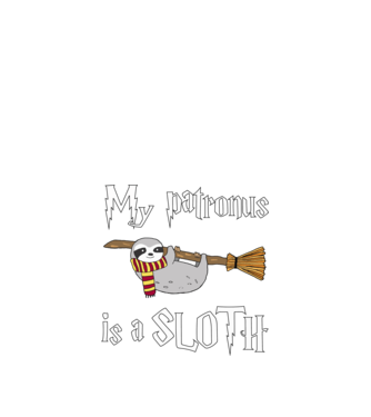my patronus is a sloth model negru pe tricou