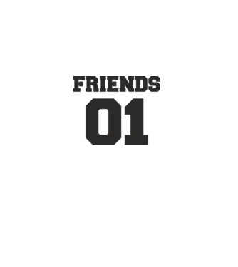 Friends 01 model alb pe tricou
