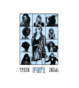 Taylor Swift ERAS blue model alb pe tricou
