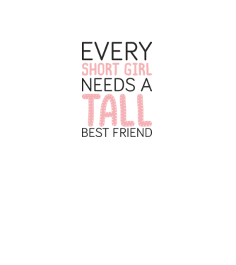 Tall Friend model alb pe tricou