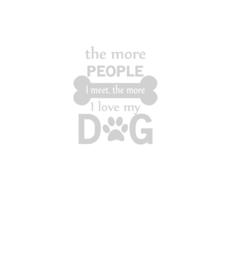 The more people i meet model negru pe tricou