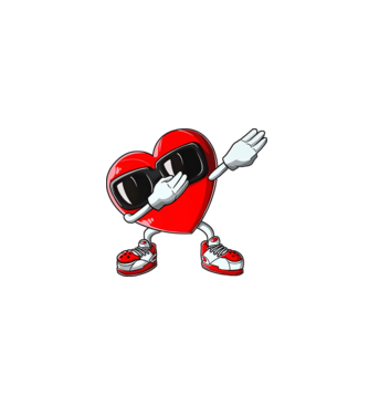 Dab inima model negru pe tricou