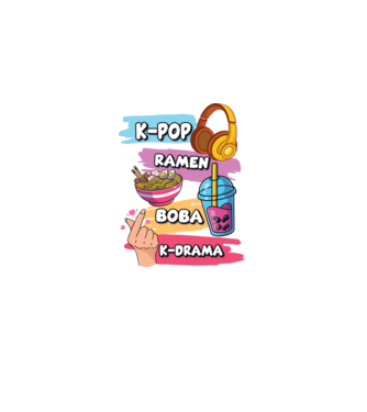 K-POP RAMEN BOBA K-DRAMA model  pe tricou