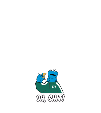 cookie monster squid game parody model negru pe tricou