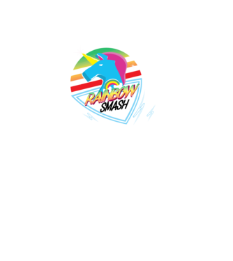 Rainbow smash model negru pe tricou