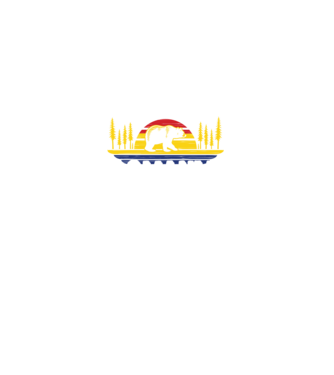 Land of Bears model negru pe tricou