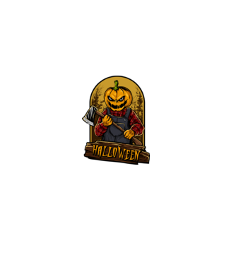 Scary halloween model negru pe tricou