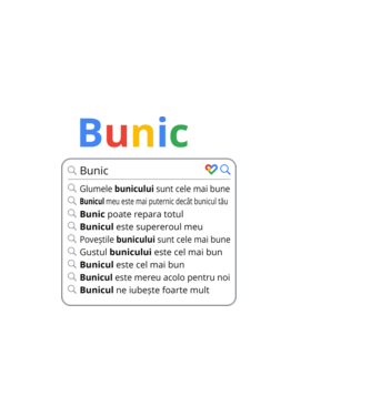 căutare Google Bunic model negru pe tricou