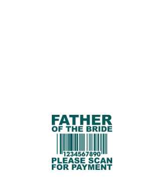 Father of the bride model negru pe tricou