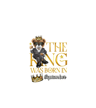 The king was born int SEPTEMBER model negru pe tricou
