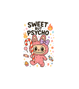 Sweet but psycho model alb pe tricou