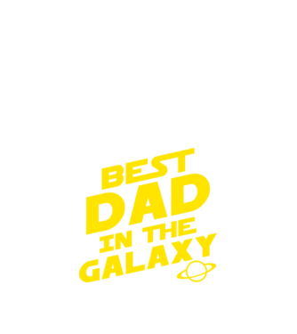 Best dad in the galaxy model negru pe tricou