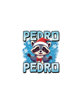 Pedro pedro retro xmas model negru pe tricou