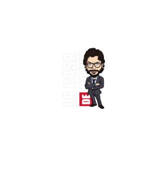 la cas de papel professor model albastru jeanși pe tricou