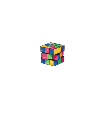 Rubik cube what part model negru pe tricou