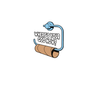 Where's your god now model turcoaz pe tricou